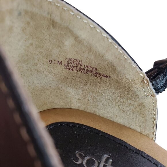 NWT COMFORTIVA SZ 9.5 Women's SoftSpots Tatianna Leather Sandal in Black - Picture 10 of 13